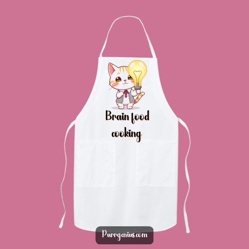 Funny Cat Lightbulb Apron: Cook Up Bright Ideas in the Kitchen