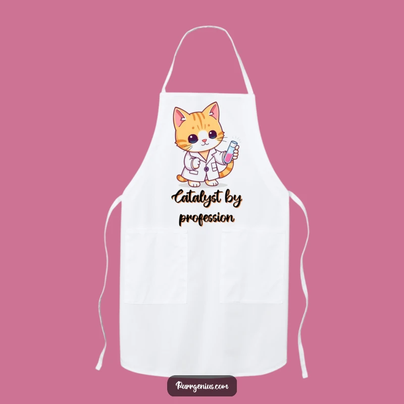Funny Cat Scientist Apron: Cook Up Laughs in the Kitchen