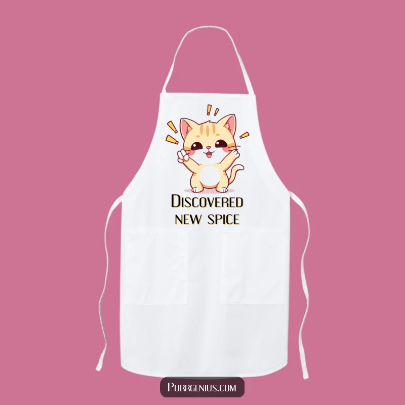 Funny Cat Discovery Apron: Aha! Kitty Chef Gear, Hilarious Gift for Inventors