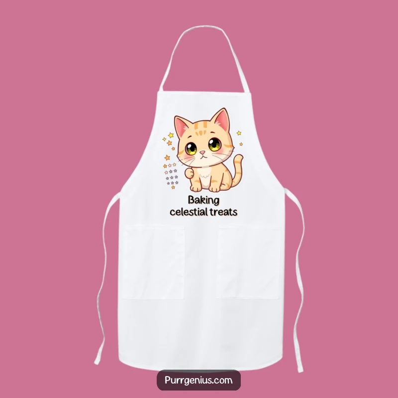 Funny Cat Stargazer Apron: Cute Chef Kitty Gear, Hilarious Gift for Cooks