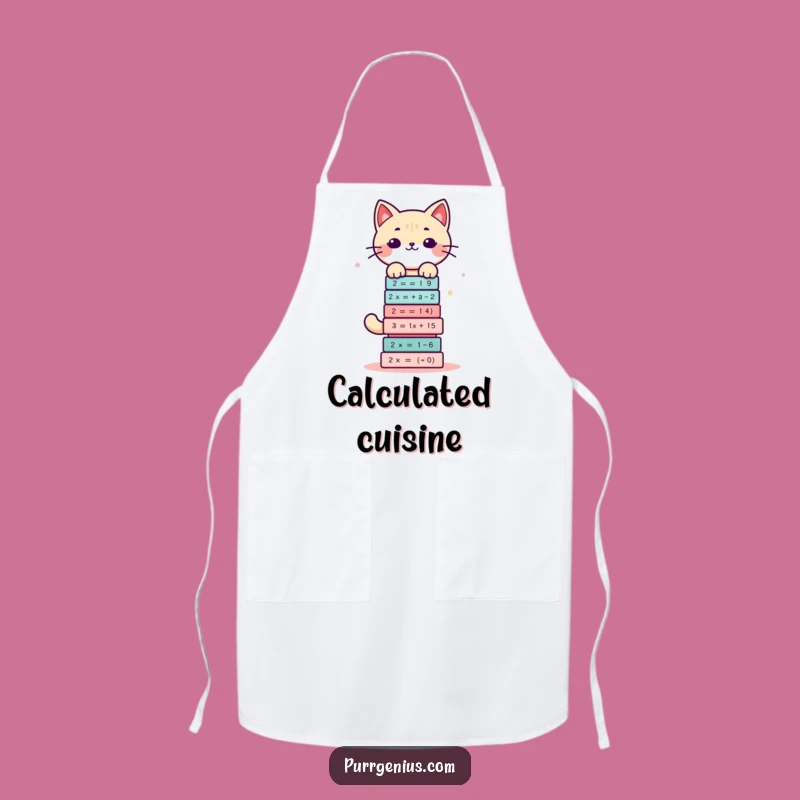 Funny Math Cat Apron: Cook Up Laughs with Hilarious Equations!