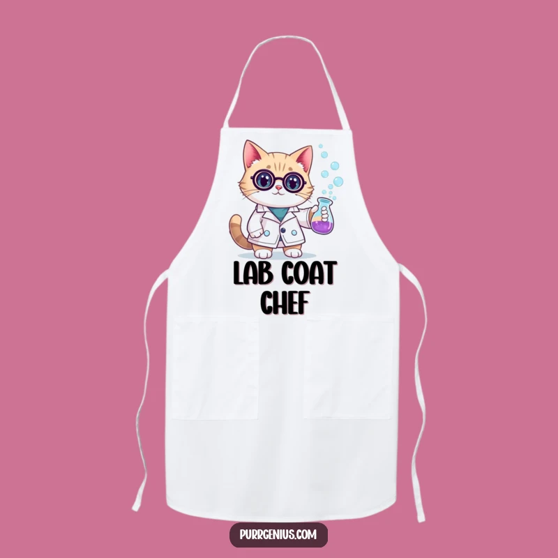 Funny Scientist Cat Apron: Cook Up Some Fun in the Kitchen with This Hilarious Feline Chef