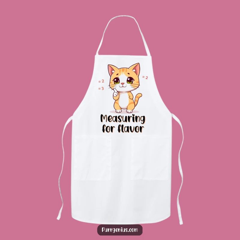 Funny Cat Math Apron: Pointing Feline Equation Chef Gift