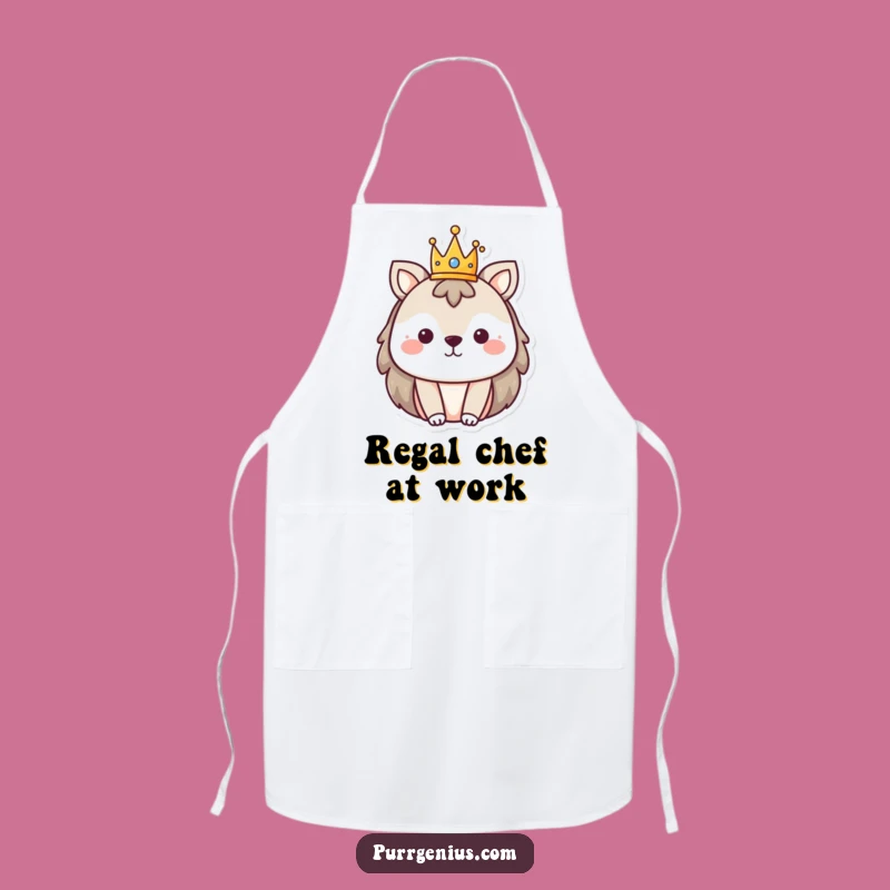 Funny Animal Tiny Crown Apron: Cook Like Royalty