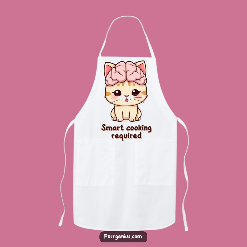 Funny Big Brain Cat Apron: Cook with Genius Ideas