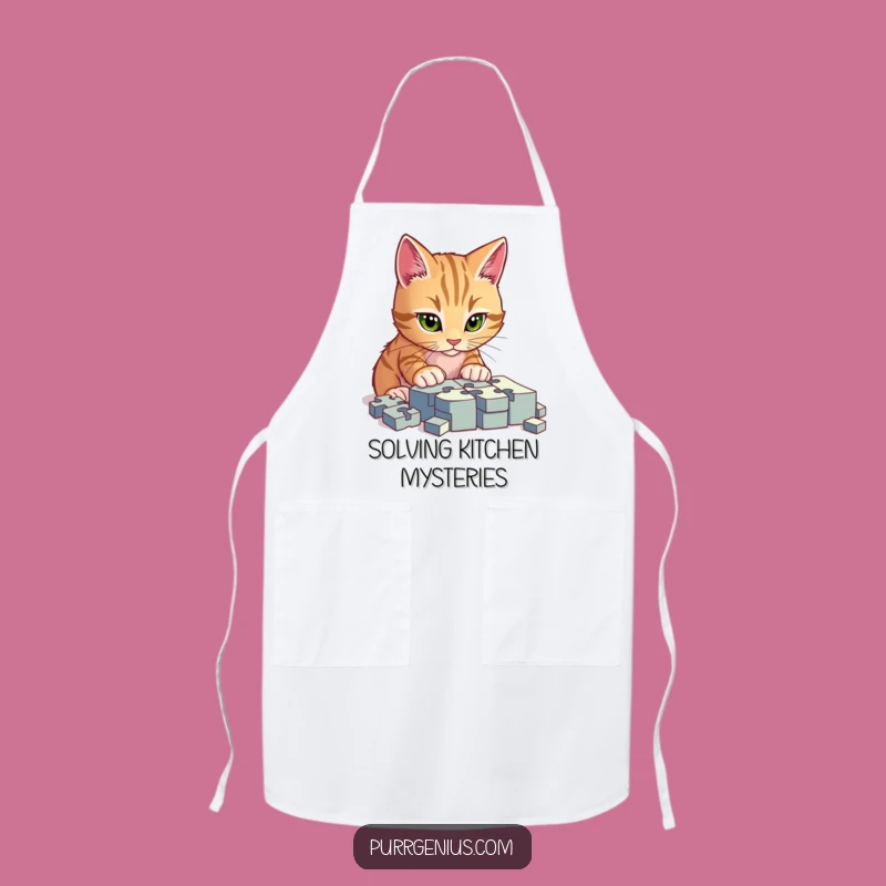 Funny Cat Puzzle Chef Apron: Cook with Concentration and Class