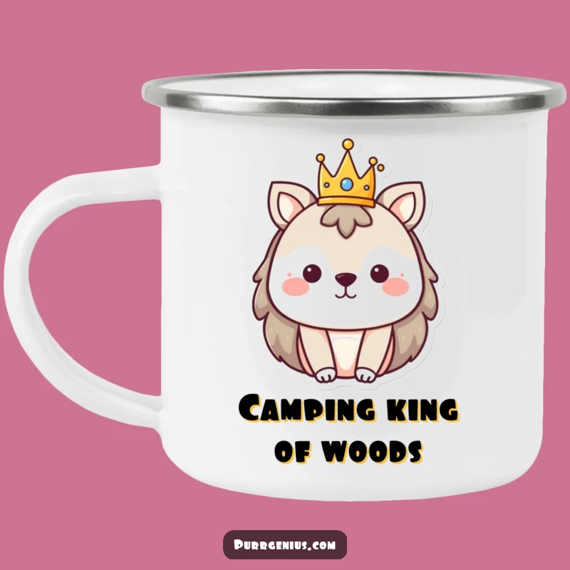 Funny Animal Tiny Crown Camping Mug: Camp Like Royalty