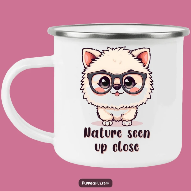 Trail-Ready Funny Spectacled Animal Camping Mug