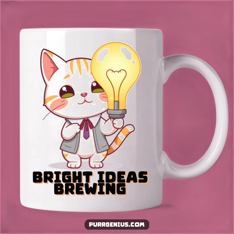 Funny Cat Lightbulb Mug: Brilliant Idea Gift for Smarty Pants