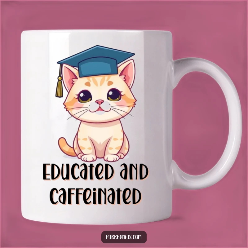 Funny Cat Graduation Cap Mug: Celebrate Smarty Paws Achievements