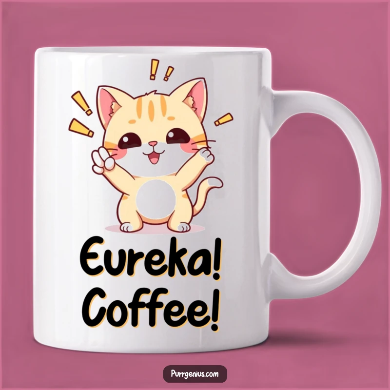 Funny Cat Discovery Mug: Aha! Moment Kitty, Perfect Gift for Inventors