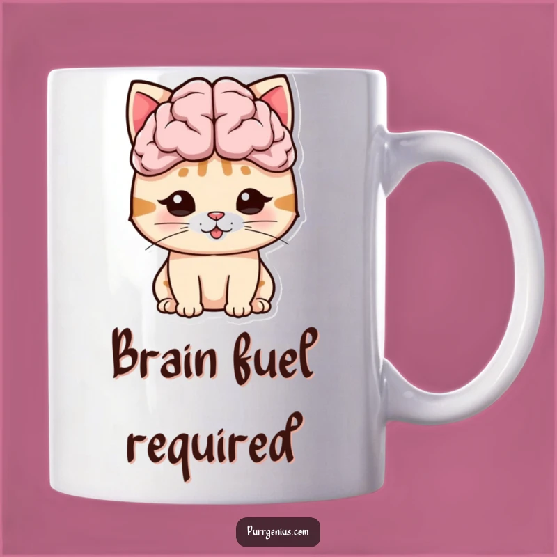 Funny Big Brain Cat Mug: Genius Feline Humor Funny Gift for Smarty Pants