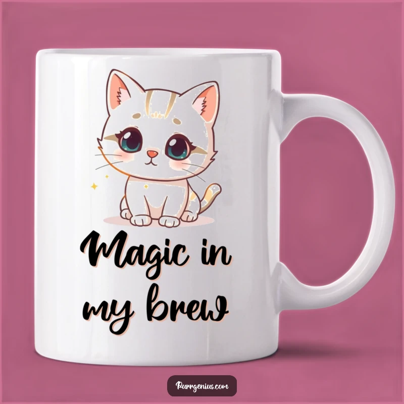 Funny Cat Formula Mug: Intrigued Feline Glowing Science, Perfect Funny Gift