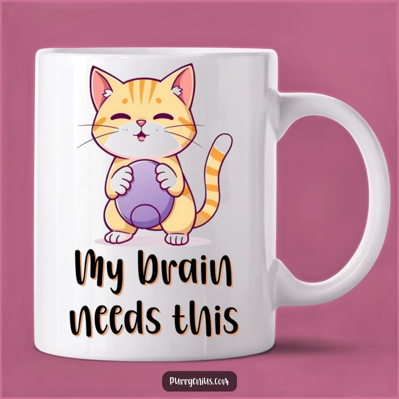 Funny Cat Trickster Mug: Clever Feline Ball Masterpiece, Perfect Funny Gift for Cat Lovers