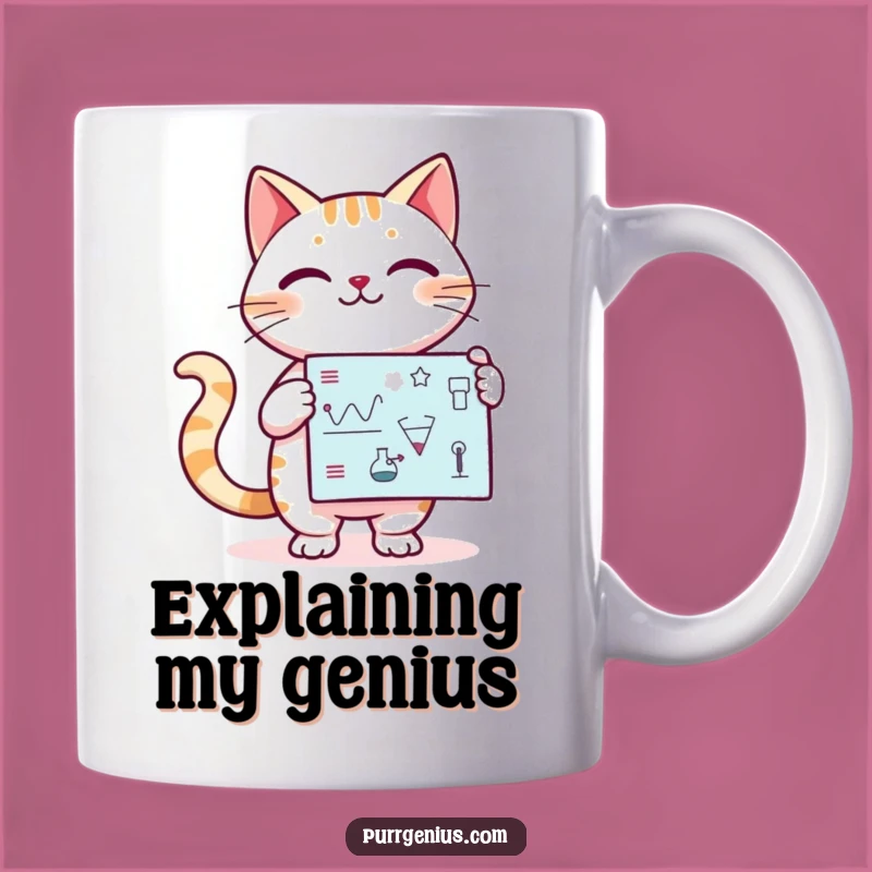 Funny Kawaii Cat Professor Mug: Hilarious Gift for Smarty Pants Cat Fans