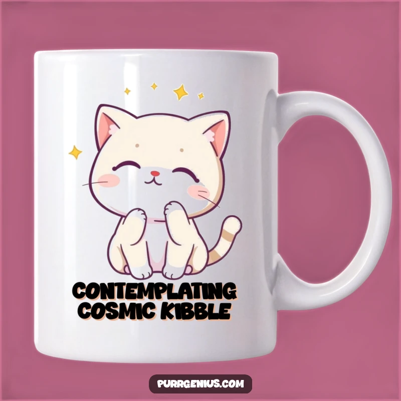 Funny Kawaii Cat Stargazer Mug: A Hilarious Gift for Dreamers & Cat Lovers