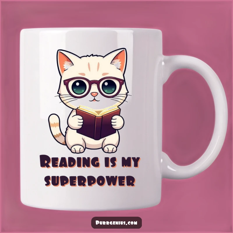 Funny Cat Scholar Mug: Adorable Spectacled Feline Bookworm, The Perfect Funny Gift