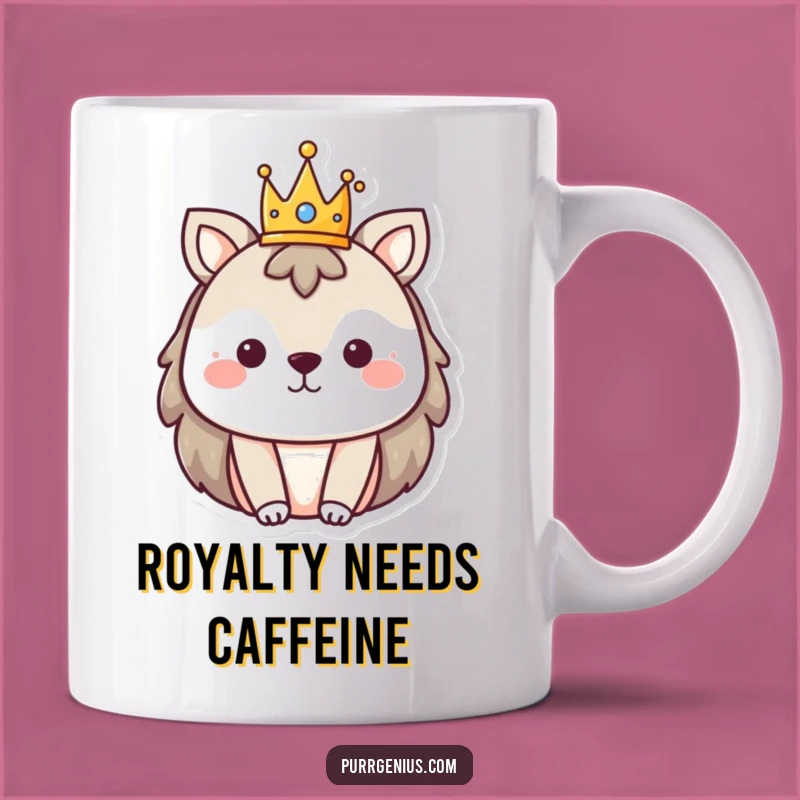 Funny Animal Tiny Crown Mug: Rule Your Day with Royal Humor