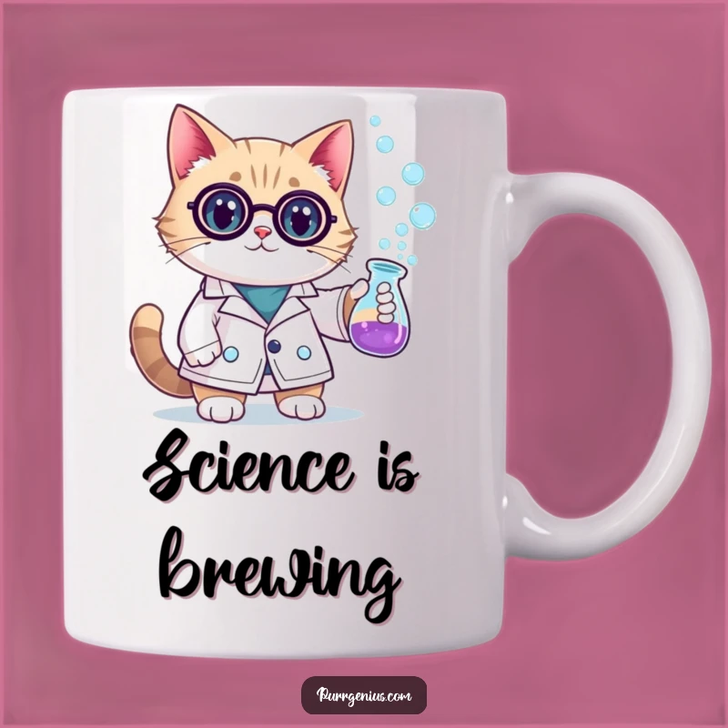 Funny Scientist Cat Mug: Adorable Feline Chemist Makes a Purrfectly Funny Gift