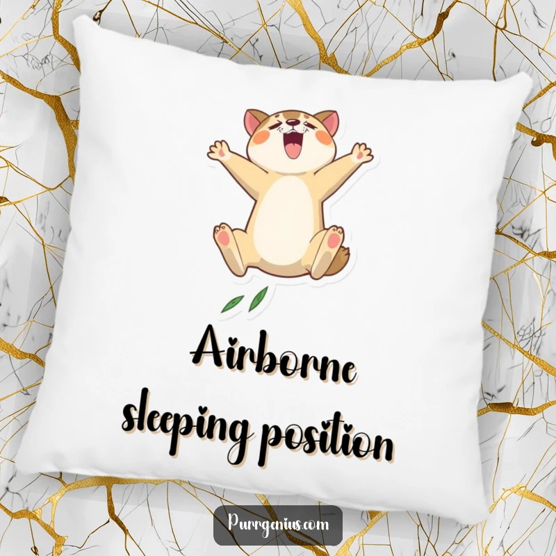 Funny leaping animal pillow designed for comfort and adding a touch of energetic humor and aspiration to home decor.