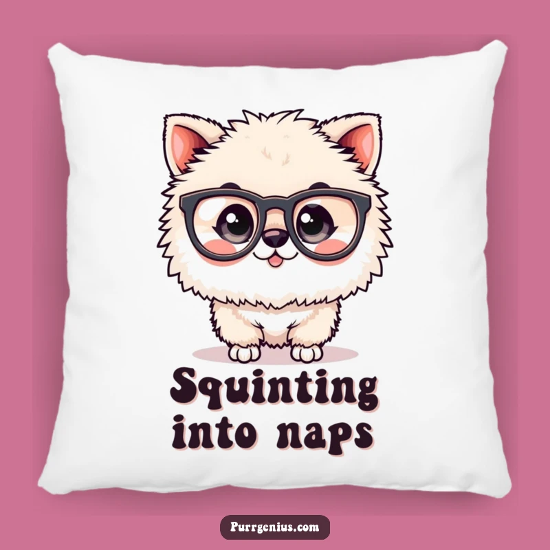 Cozy Funny Spectacled Animal Pillow: Rest Your Smart Head