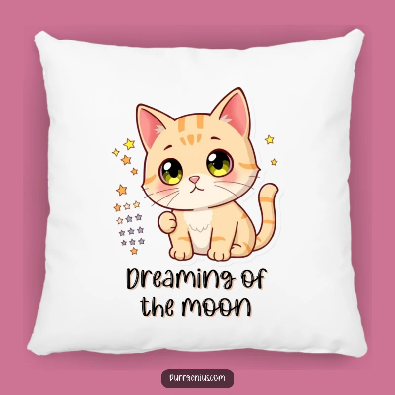 Funny Cat Stargazer Pillow: Cozy Kitty Comfort, Hilarious Gift for Dreamers