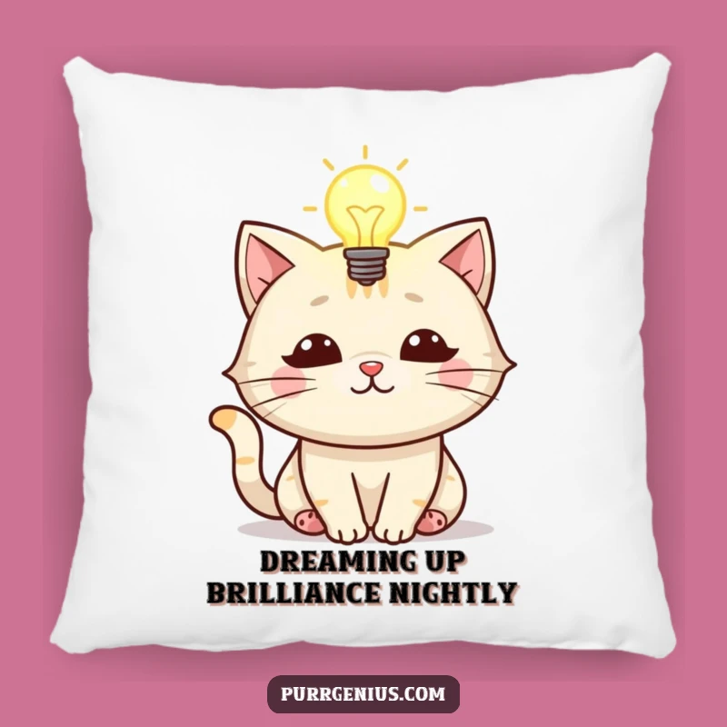 Cozy Funny Cat Lightbulb Pillow: Rest Your Head on Bright Ideas