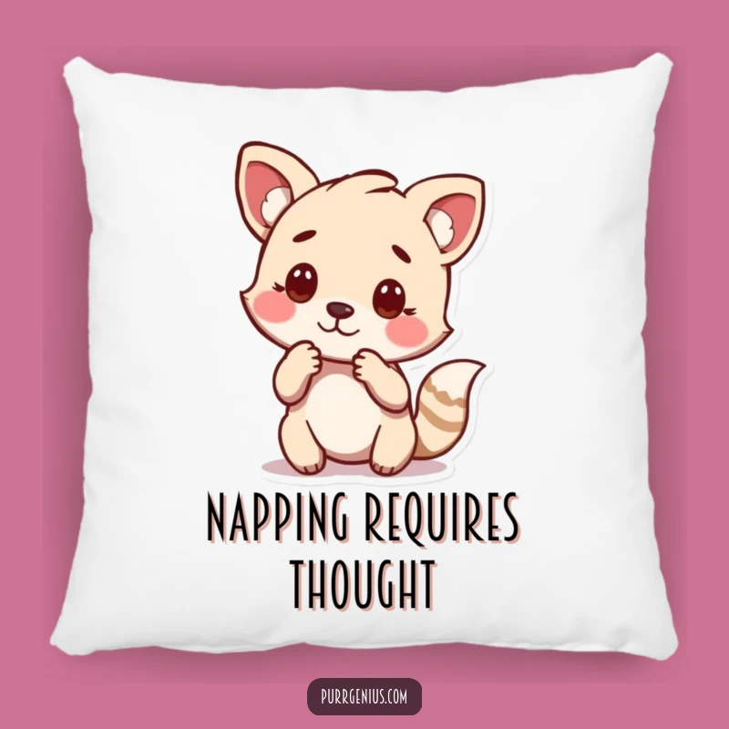 Funny Animal Thoughtful Pose Pillow: Rest Your Head on Wisdom