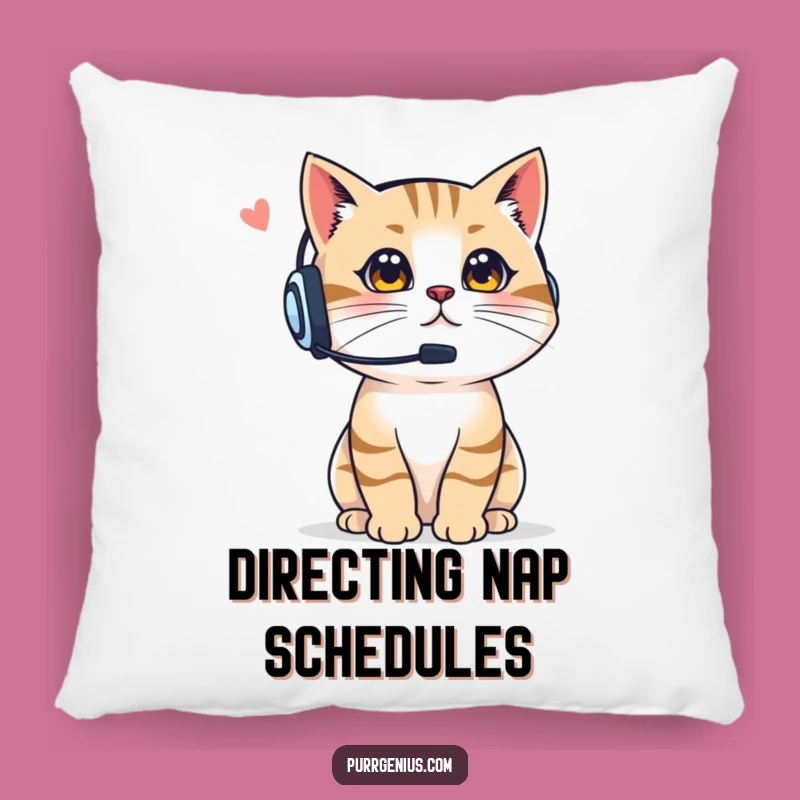 Funny Boss Cat Pillow: Cozy Command Center, Charming Gift for Supervisors