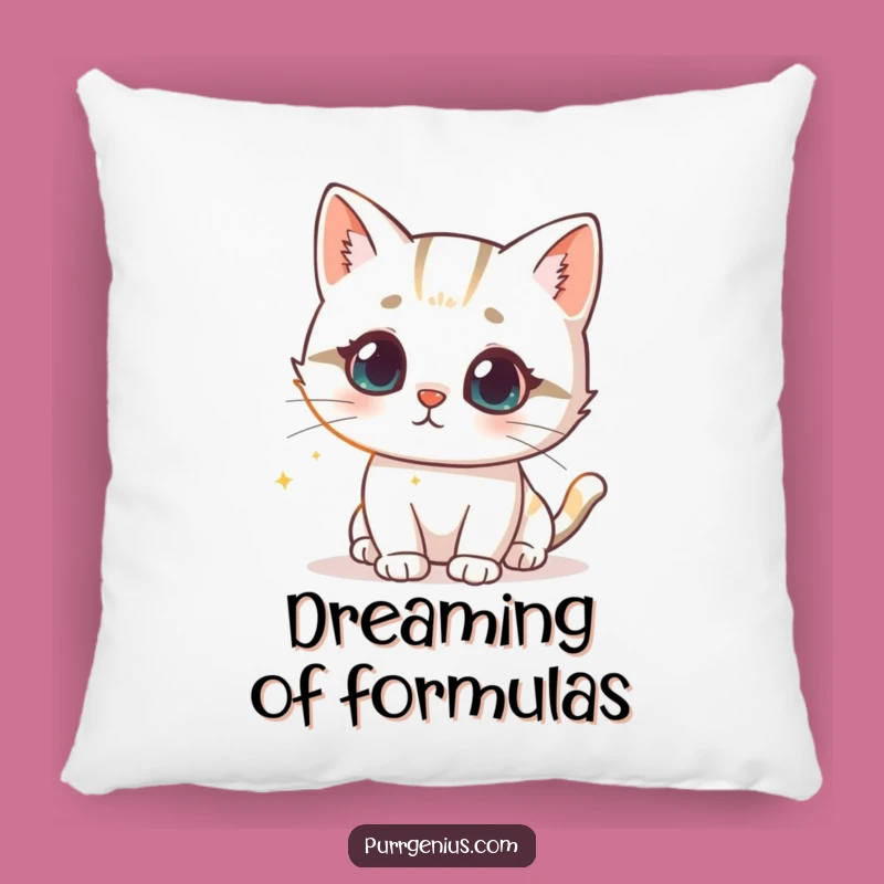 Funny Cat Formula Pillow: Feline Intrigue Glowing Science Gift