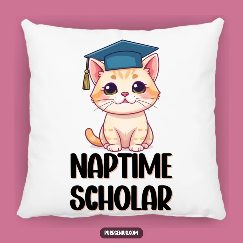 Funny Cat Graduation Cap Pillow: Cozy Comfort for Smarty Cats
