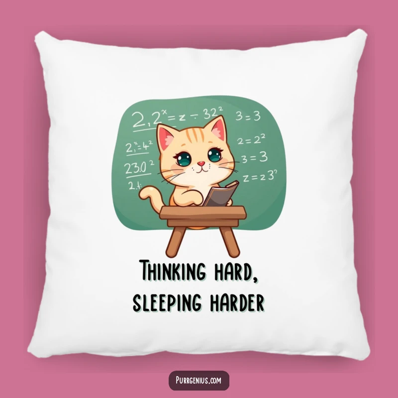 Funny Cat Math Equation Pillow: Cozy Comfort for Thinkers