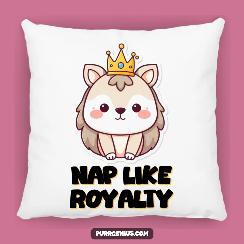 Funny Animal Tiny Crown Pillow: Rest Your Head Like Royalty