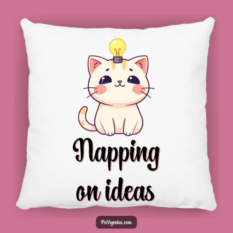 Funny Kawaii Cat Lightbulb Pillow: Snuggle Up with Bright Ideas
