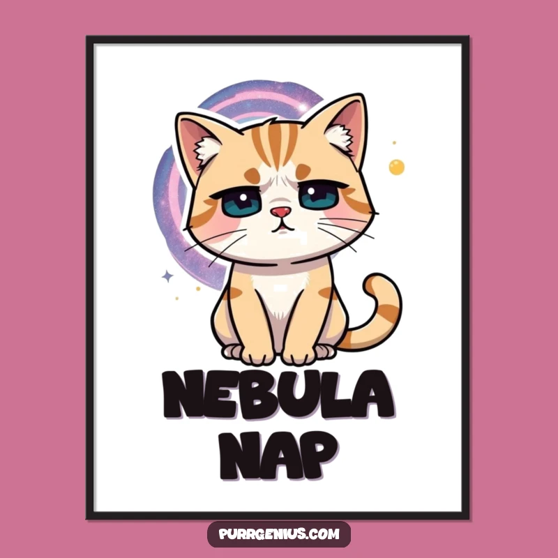 Funny Cosmic Cat Digital Art Print: Bring Hilarious Feline Wonder to Your Walls