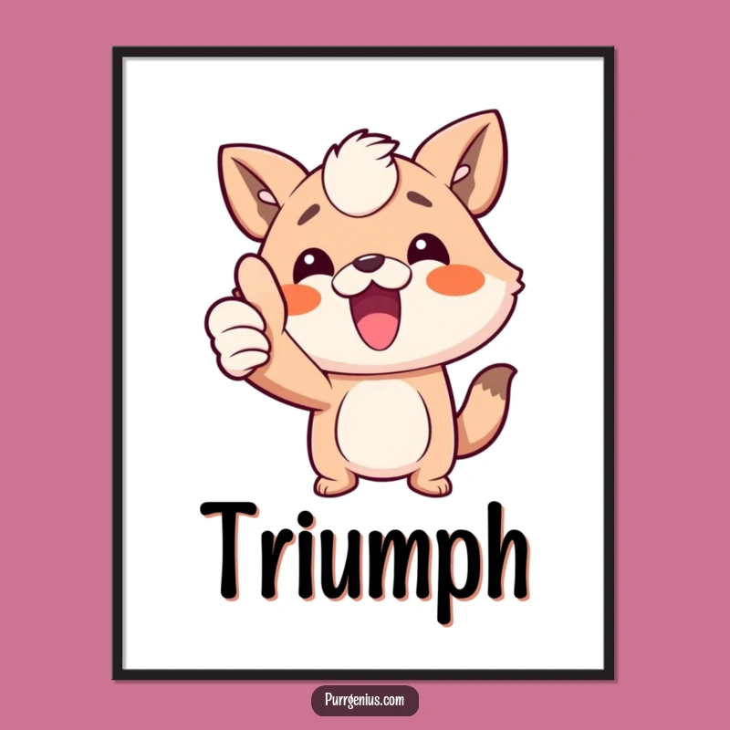 Funny Animal Thumbs Up Digital Art: Instant Download & Hilarious Funny Gift!