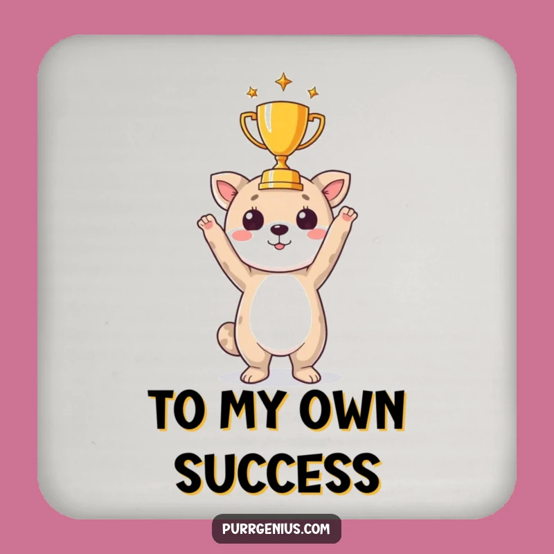 Funny Animal Trophy Drink Coaster: Cheers to Your Victories