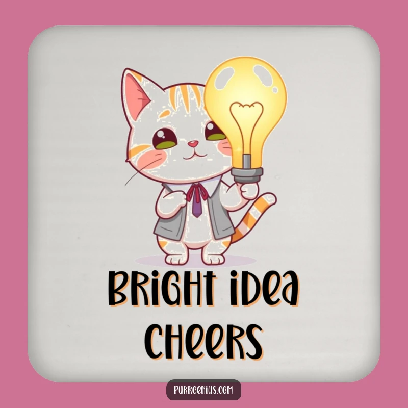 Funny Cat Lightbulb Coasters: Protect Surfaces with Bright Ideas