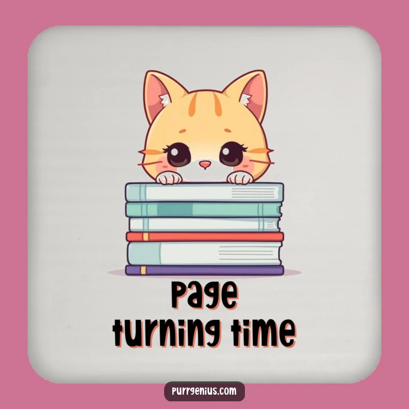Funny Cat Book Coasters: Protect Surfaces with Literary Charm