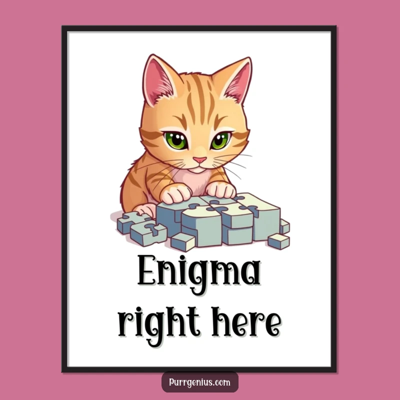 Funny Cat Puzzle Wall Art: Inspire Your Space with Wit