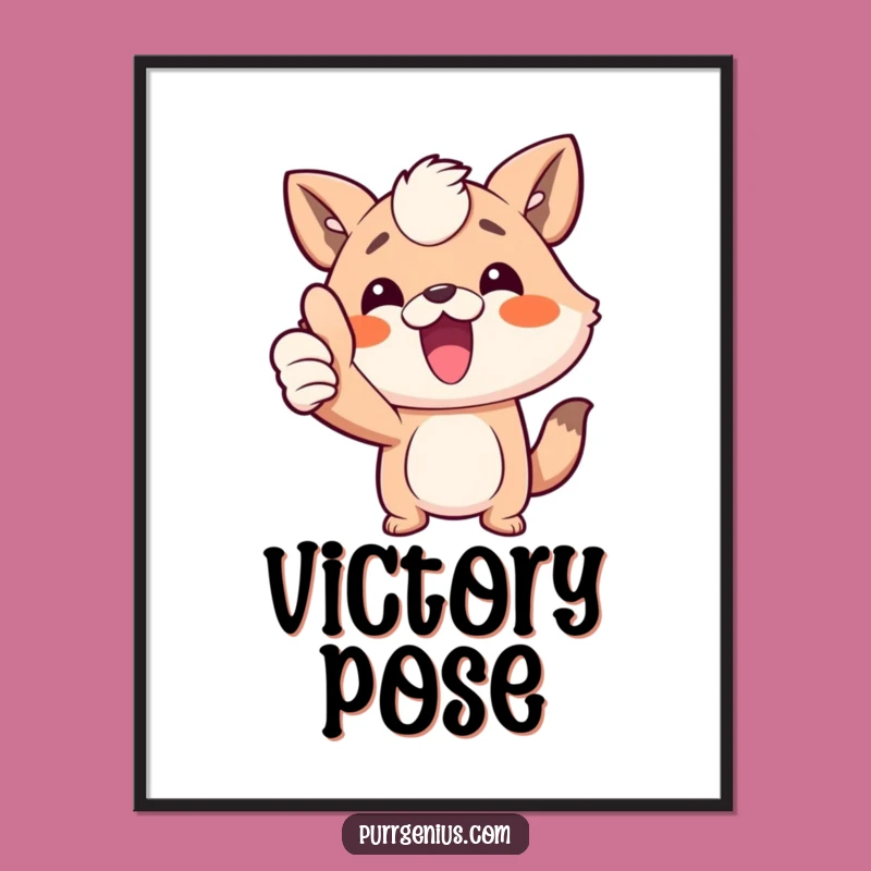 Funny Animal Thumbs Up Poster: Brighten Your Walls with This Hilarious & Funny Gift Art