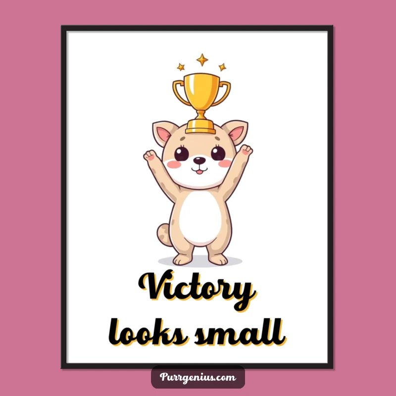 Funny Animal Trophy Poster: Decorate with Victors' Humor