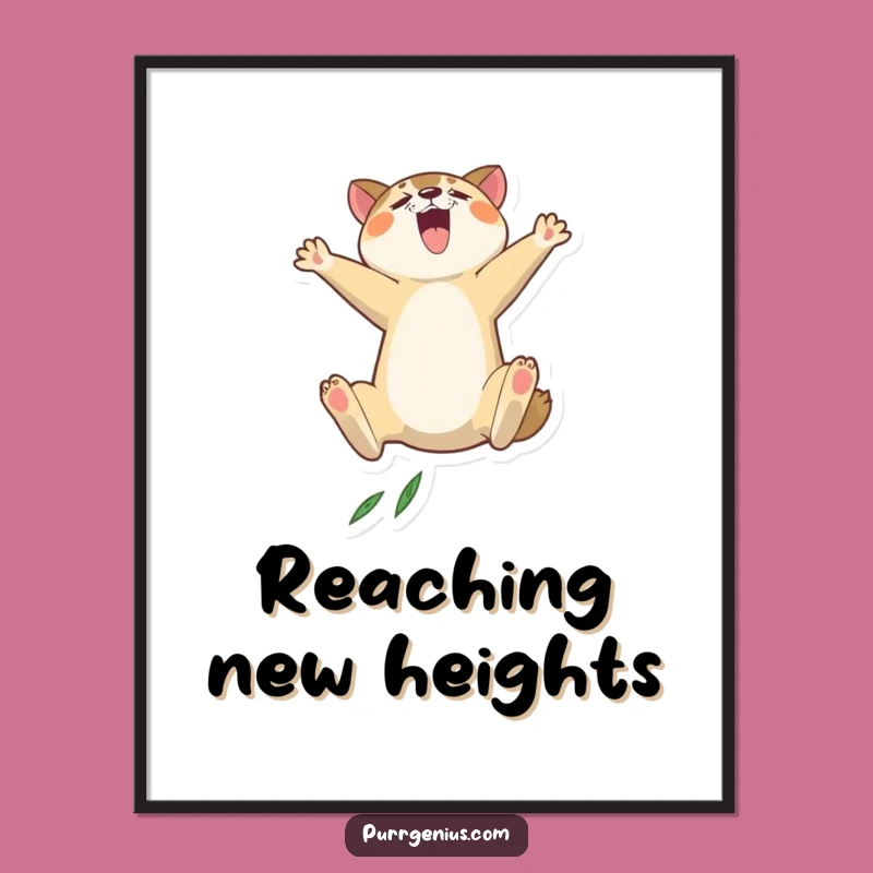 Funny Leaping Animal Poster: Decorate with Dynamic Energy