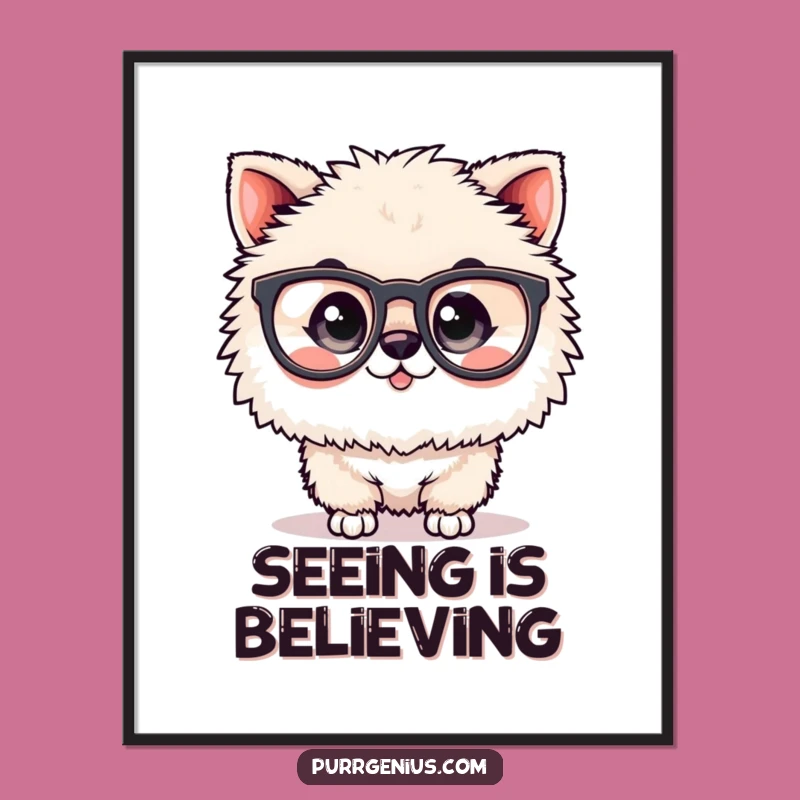Funny Spectacled Animal Poster: Wise Decor for Your Walls