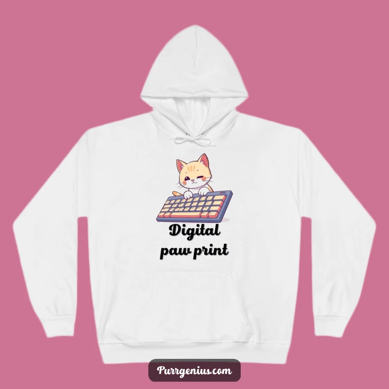 Funny Cat Typist Hoodie: Stay Cozy While You Code with This Hilarious Feline Design