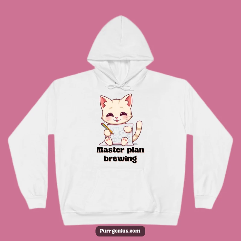 Funny Blueprint Cat Hoodie Stay Inspired and Cozy with Feline Ingenuity