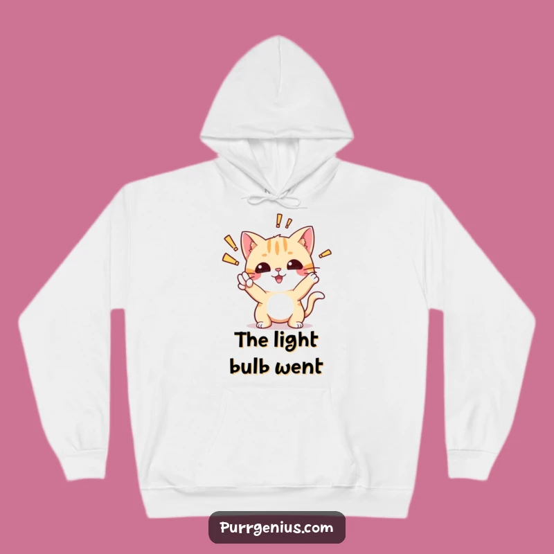 Funny Cat Discovery Hoodie: Cozy Aha! Kitty Sweatshirt, Hilarious Gift for Creatives