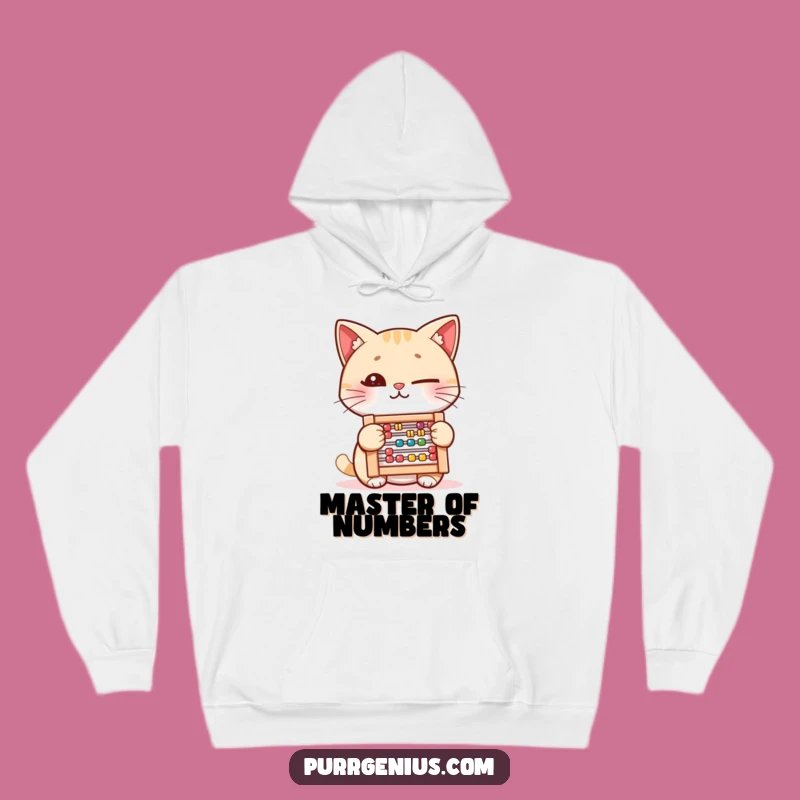 Funny Witty Cat Hoodie: Clever Feline Abacus Sweatshirt, Smart Gift