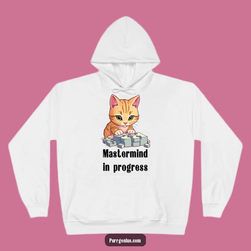 Funny Cat Deep Thinker Hoodie: Cozy Comfort for the Puzzle Master