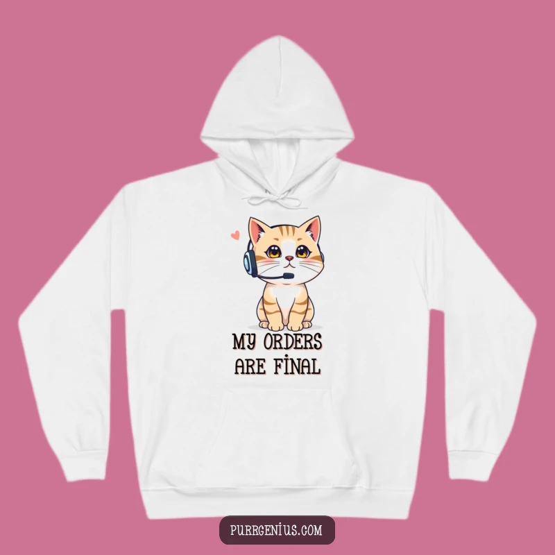 Funny Boss Cat Hoodie: Cozy Commander, Warm Gift for Supervisors